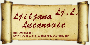 Ljiljana Lučanović vizit kartica